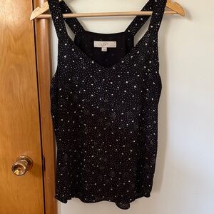 LOFT Black Star Print Camisole Tank